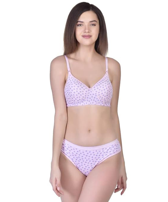 eorma Women's Cotton Lightly Padded Wire-Free T-Shirt Star Bra